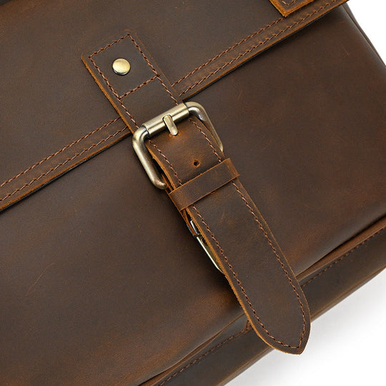 Leather Roll Top Backpack | INDIANA