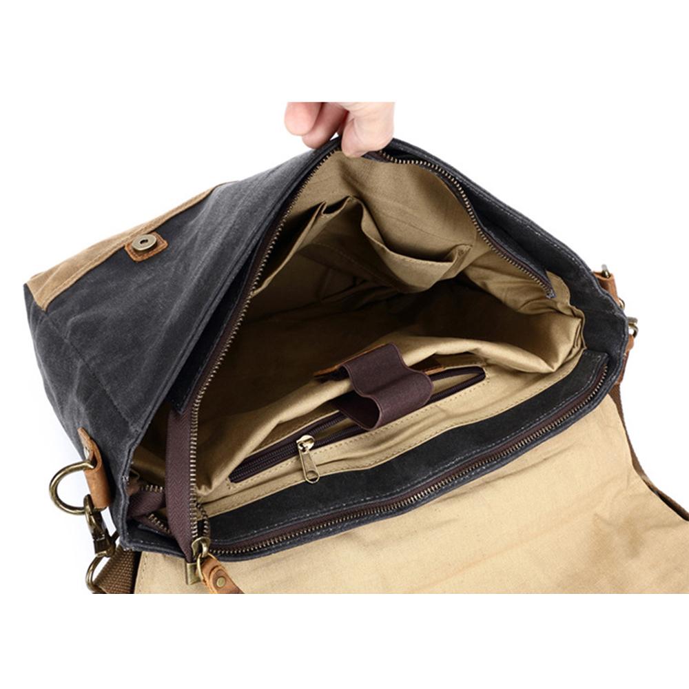 Waxed Canvas Messenger Bag | WINNIPEG