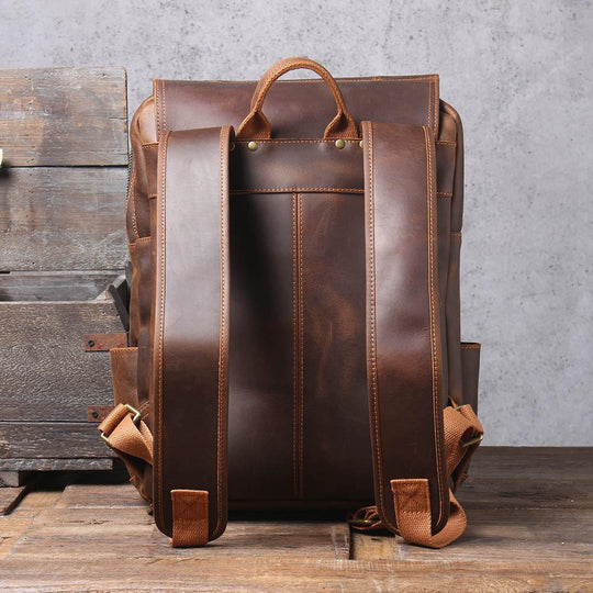 Brown Leather Rucksack | ÅRE