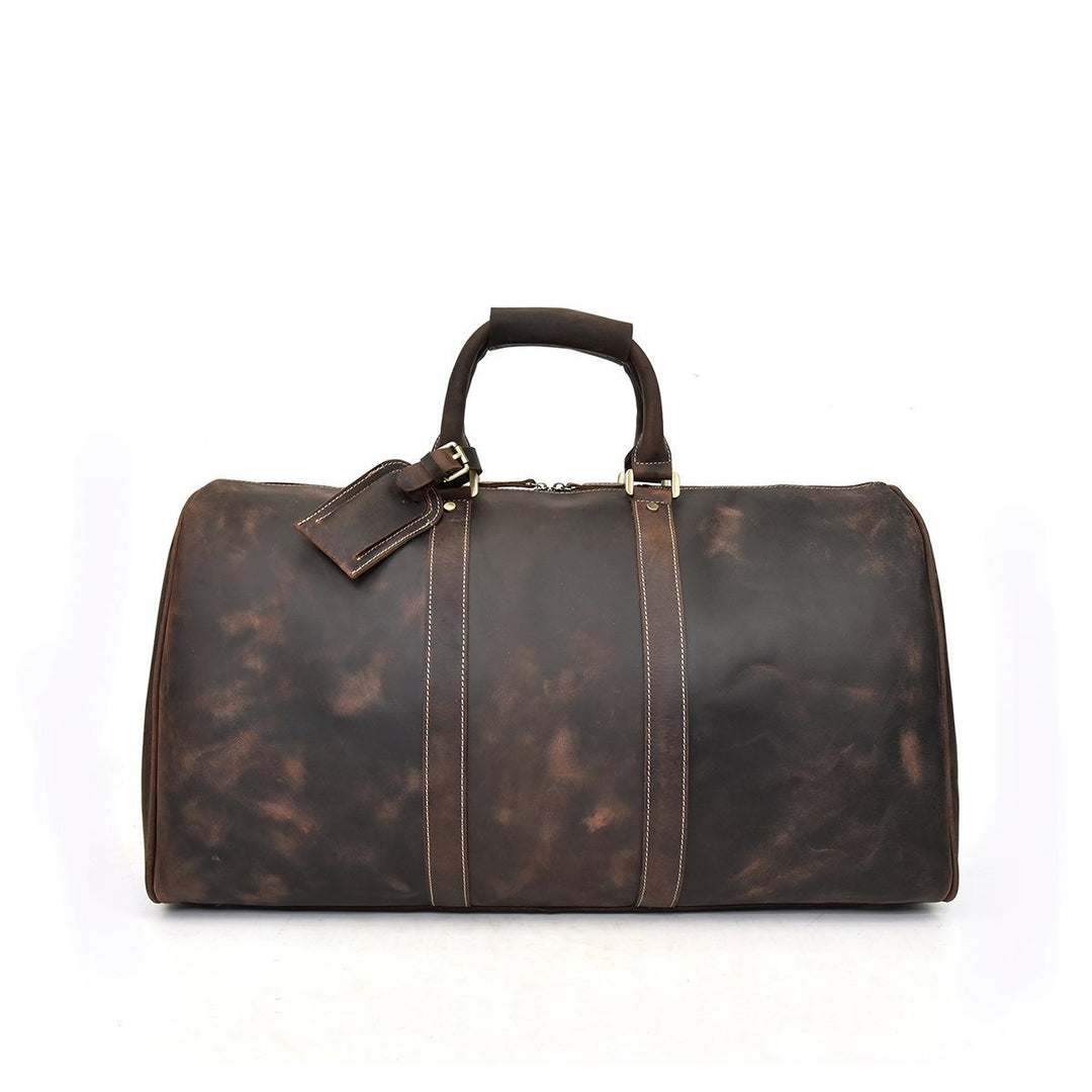 Brown Leather Holdall | SANTIAGO