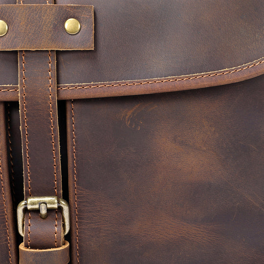 Vintage Leather Messenger Bag | ERIKA