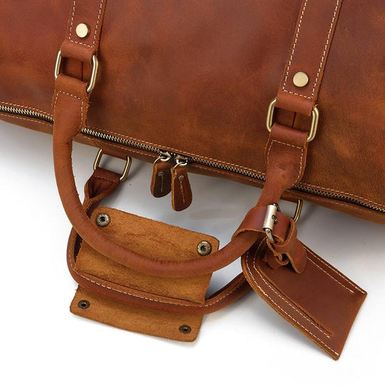 Brown Leather Duffle Bag | SALVADOR