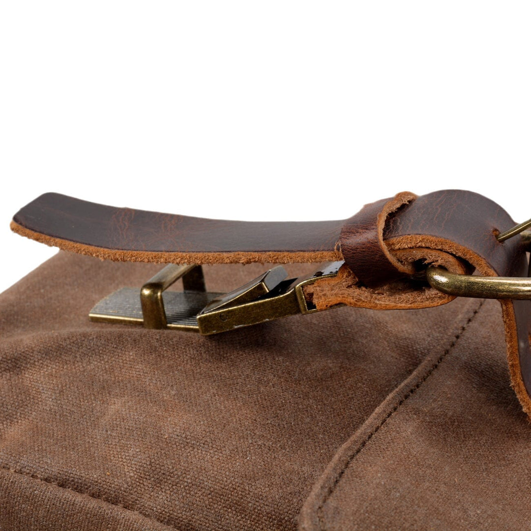 Canvas and Leather Messenger Bag | ORLANDO