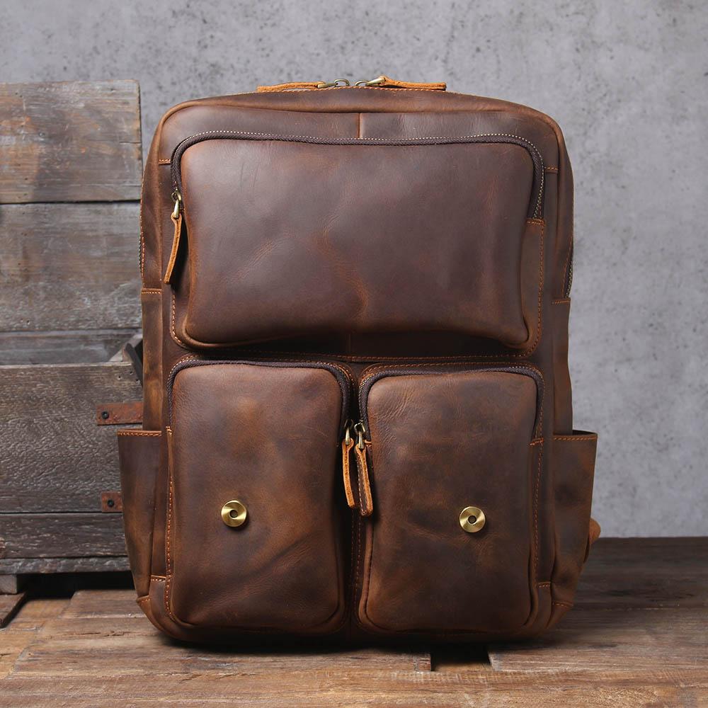 Brown Leather Rucksack | ÅRE