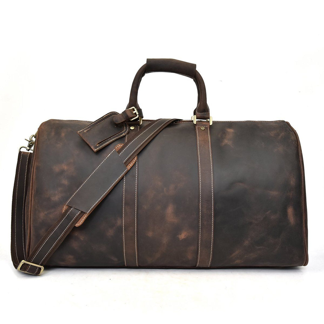 Brown Leather Holdall | SANTIAGO