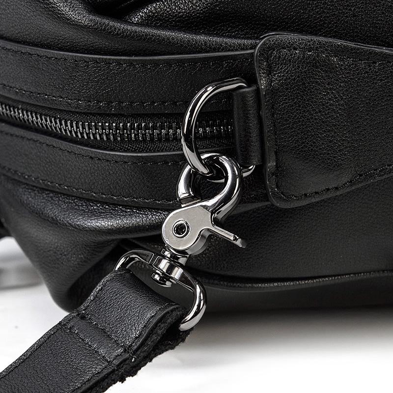 Black Leather Holdall | MONTERREY