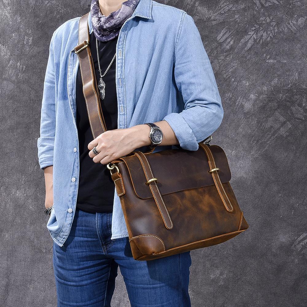 Brown Leather Handbag | AROHA