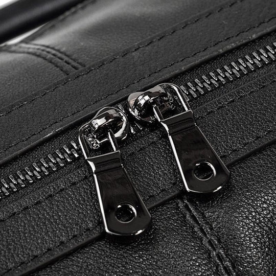 Black Leather Holdall | MONTERREY