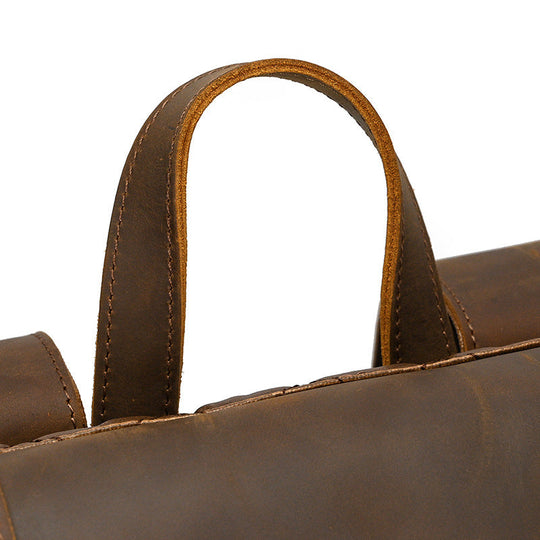 Leather Roll Top Backpack | INDIANA