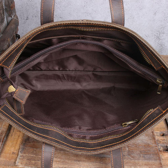 Brown Leather Tote Bag | AIKA