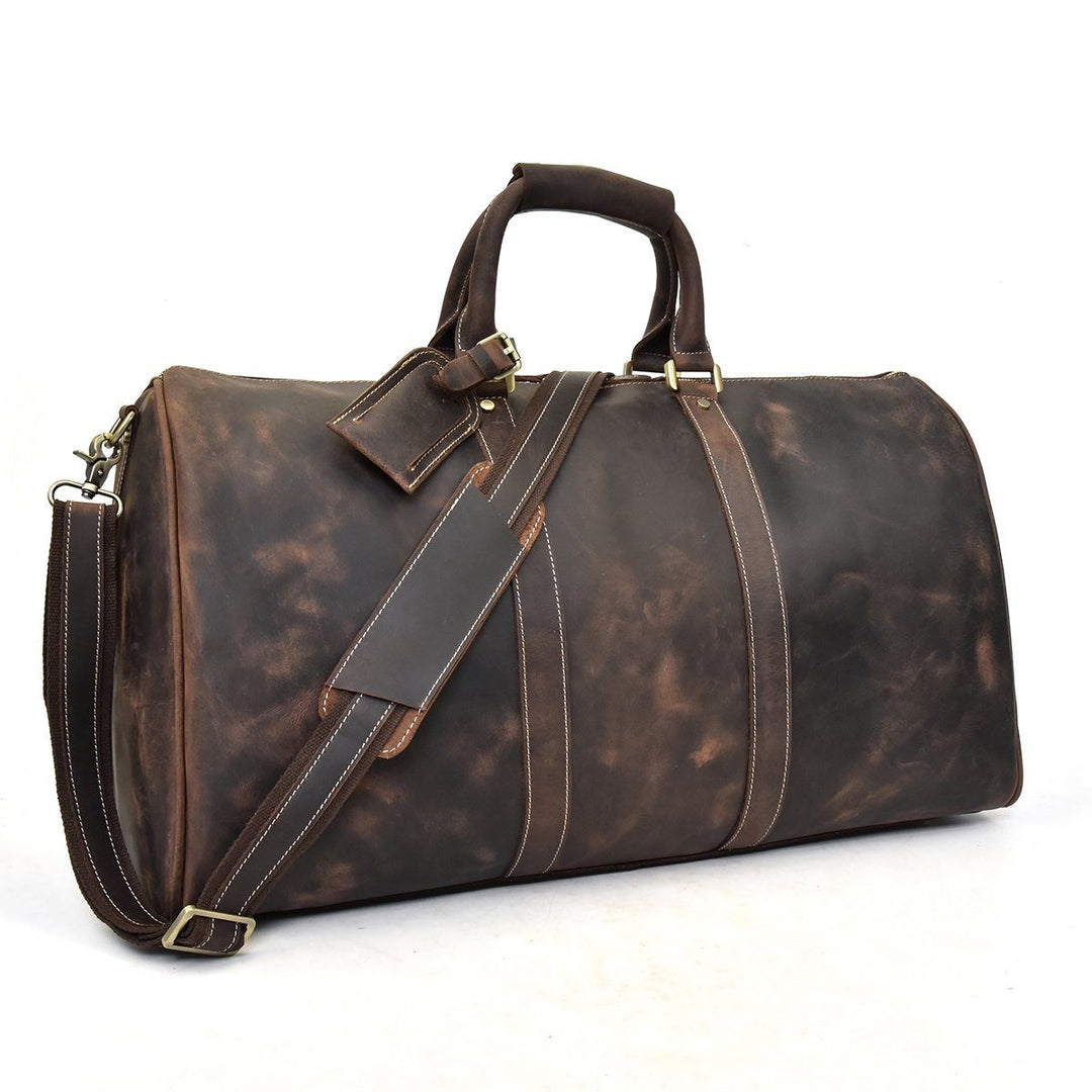 Brown Leather Holdall | SANTIAGO