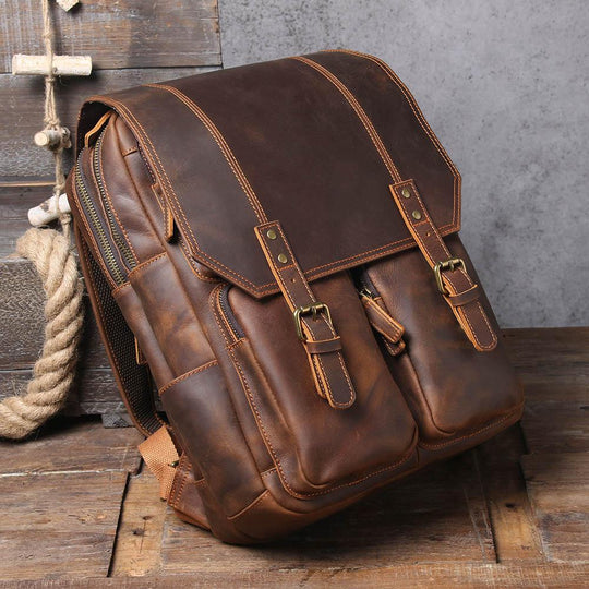 Brown Leather Rucksack | ÅRE