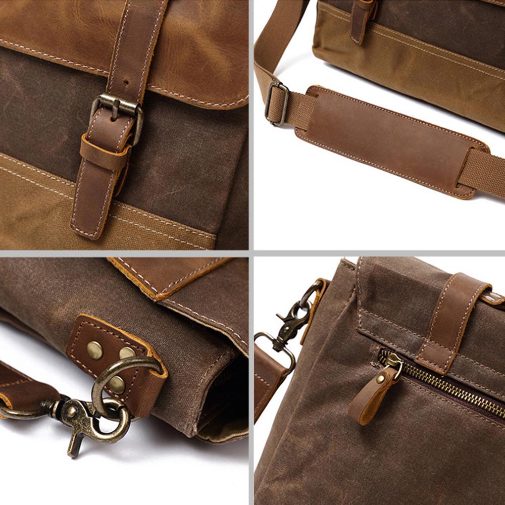 Waxed Canvas Messenger Bag | WINNIPEG