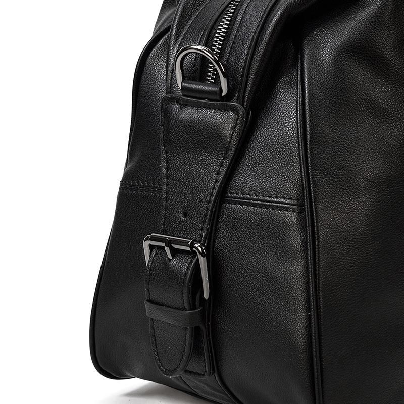 Black Leather Holdall | MONTERREY