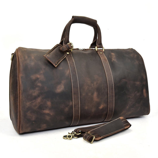 Brown Leather Holdall | SANTIAGO