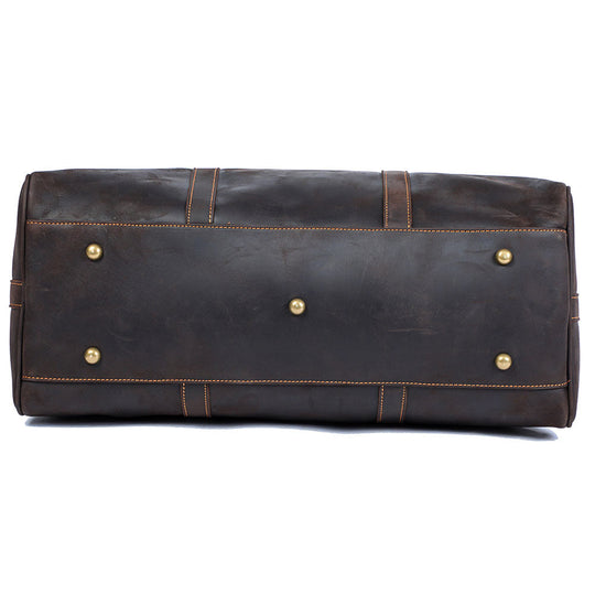 Brown Leather Weekender Bag | JANEIRO