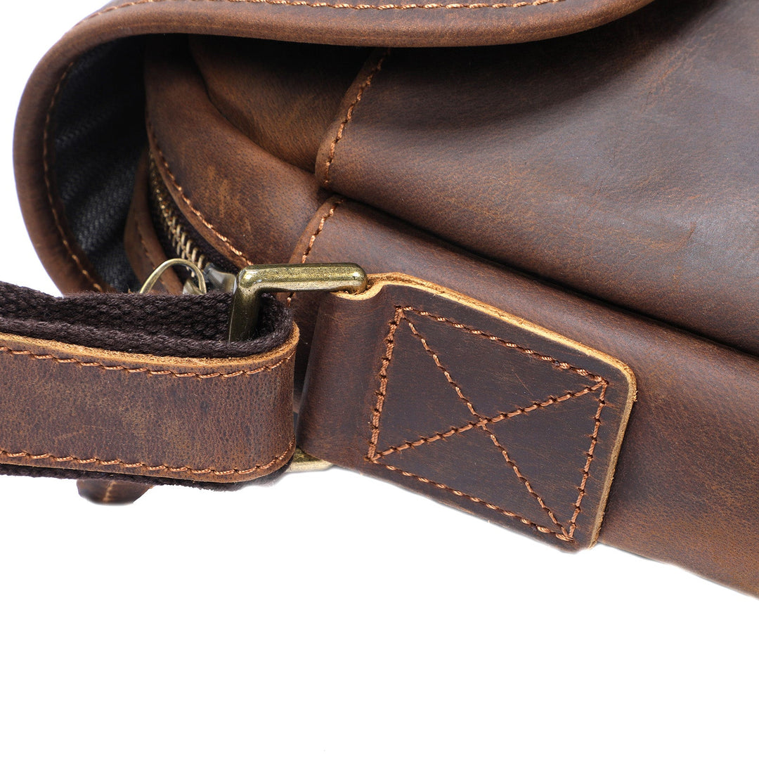 Vintage Leather Messenger Bag | ERIKA