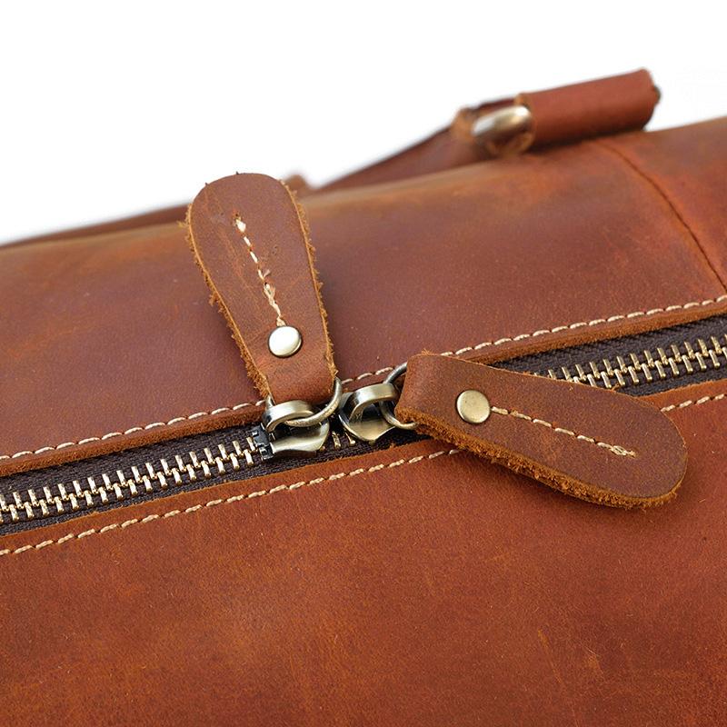 Brown Leather Duffle Bag | SALVADOR