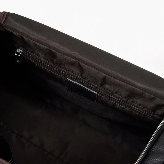 Black Leather Duffle Bag | MERIDA