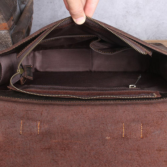 Leather Courier Bag | ZAINA