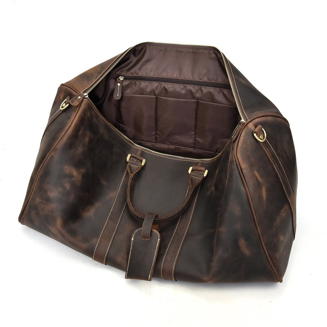 Brown Leather Holdall | SANTIAGO