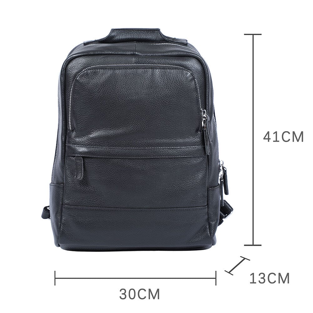 Black Leather Bookbag | DÔME