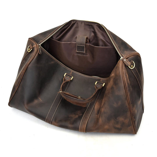 Brown Leather Holdall | SANTIAGO