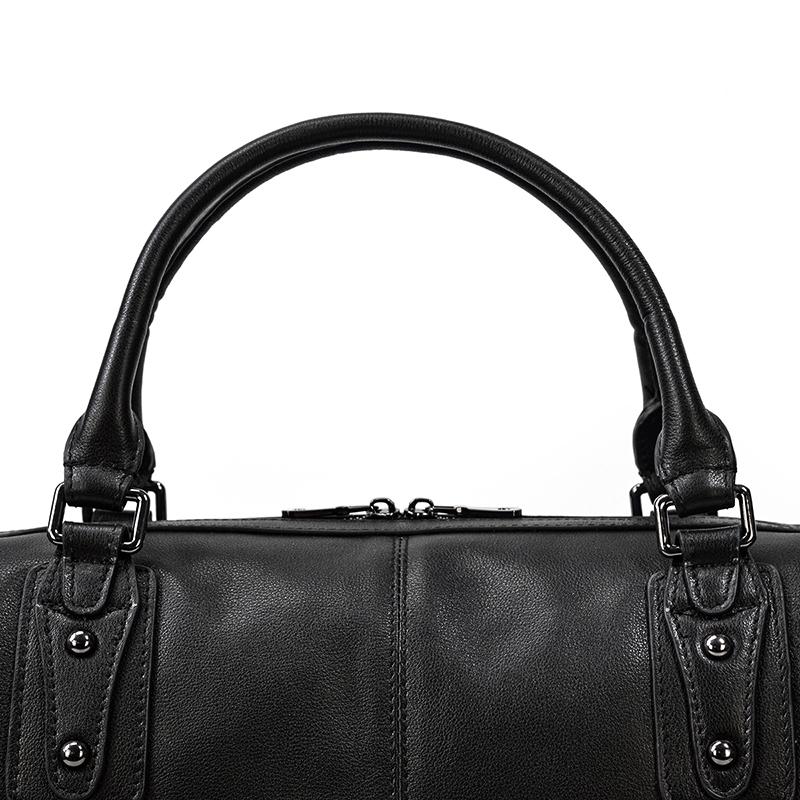 Black Leather Holdall | MONTERREY