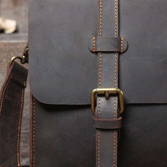 Leather Courier Bag | ZAINA