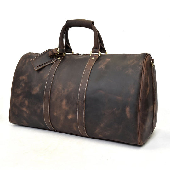 Brown Leather Holdall | SANTIAGO