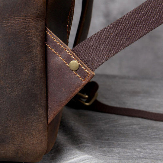 Tan Leather Backpack | CAREA