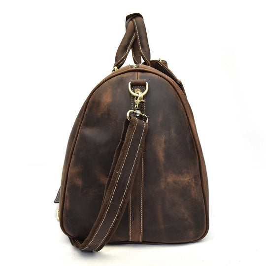 Brown Leather Holdall | SANTIAGO