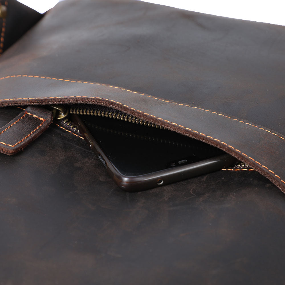 Leather Laptop Rucksack | ROSKA