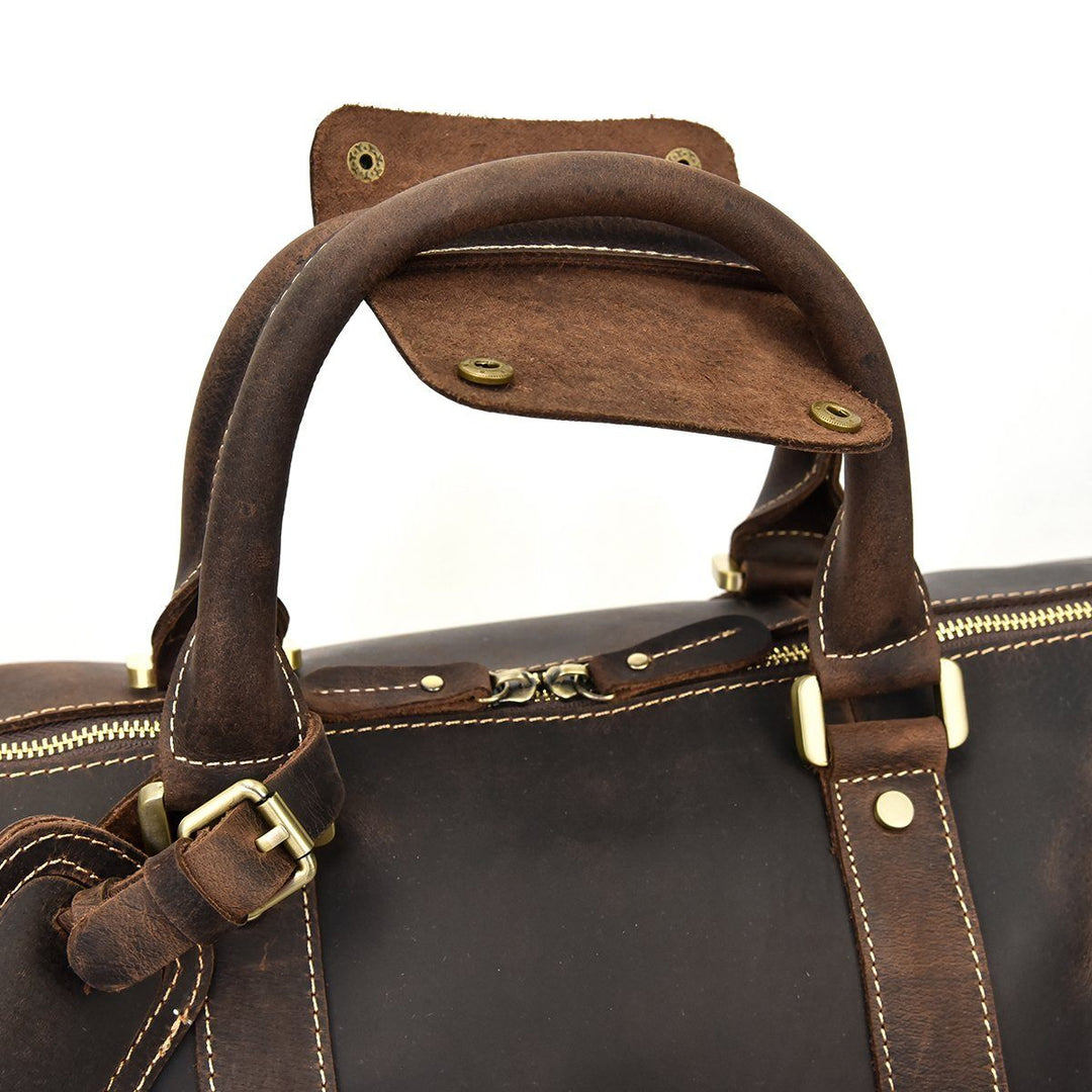 Brown Leather Holdall | SANTIAGO