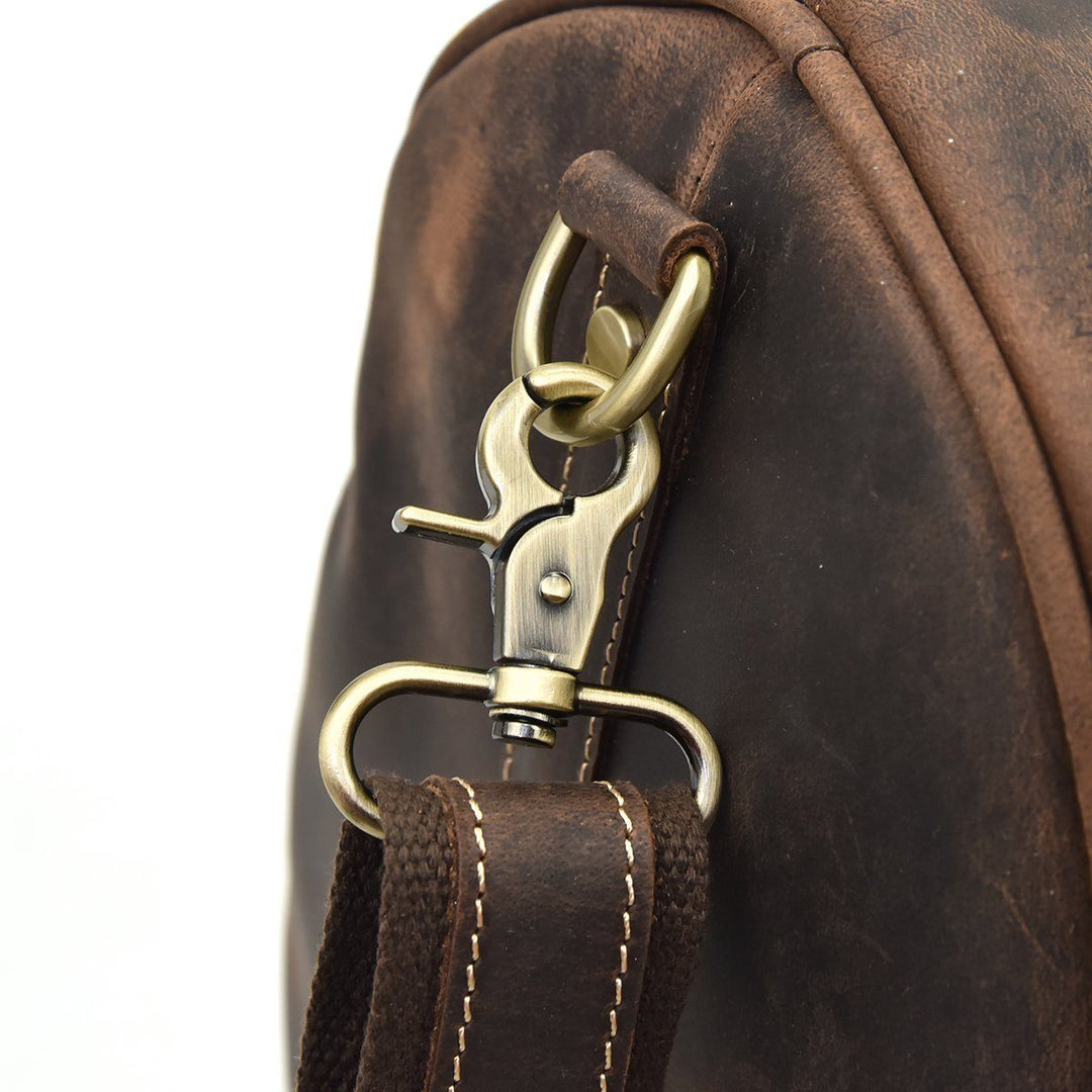 Brown Leather Holdall | SANTIAGO