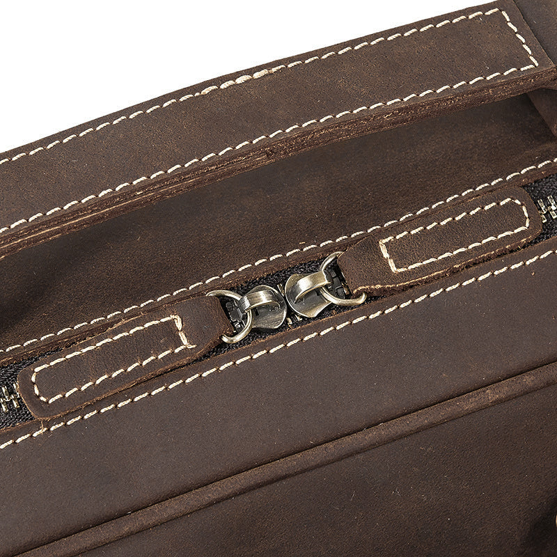 Leather Messenger Bag | MANOA