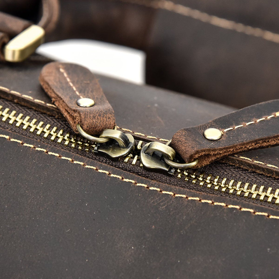 Brown Leather Holdall | SANTIAGO