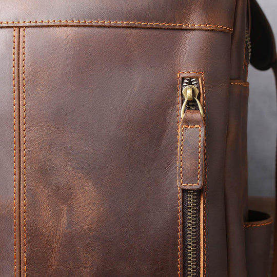 Brown Leather Rucksack | ÅRE