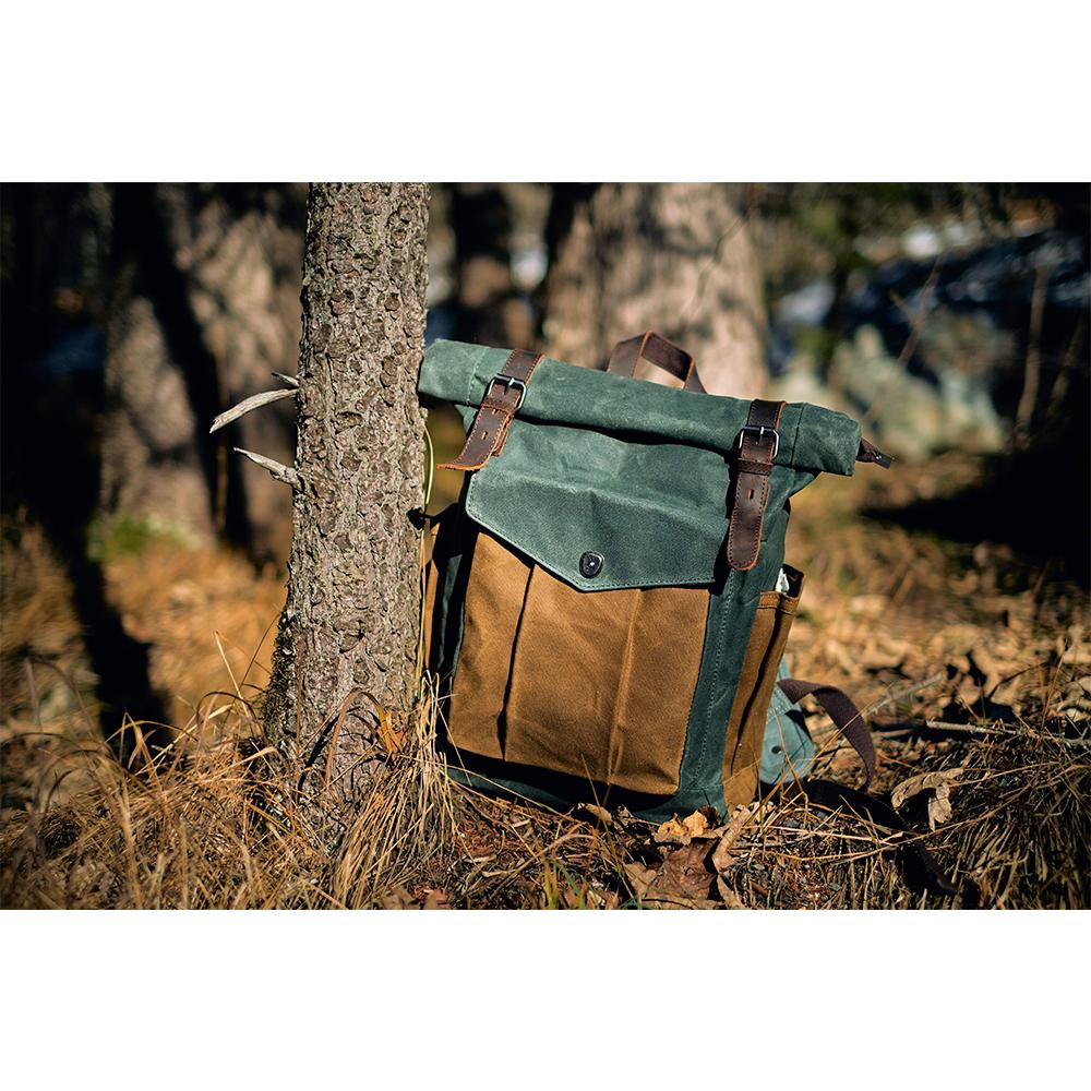 Waxed Canvas Roll Top Backpack | LUND