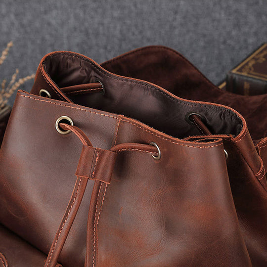 Leather Satchel Backpack | OKLA