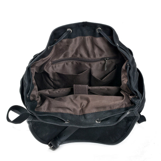 Black Canvas Backpack | GENEVA