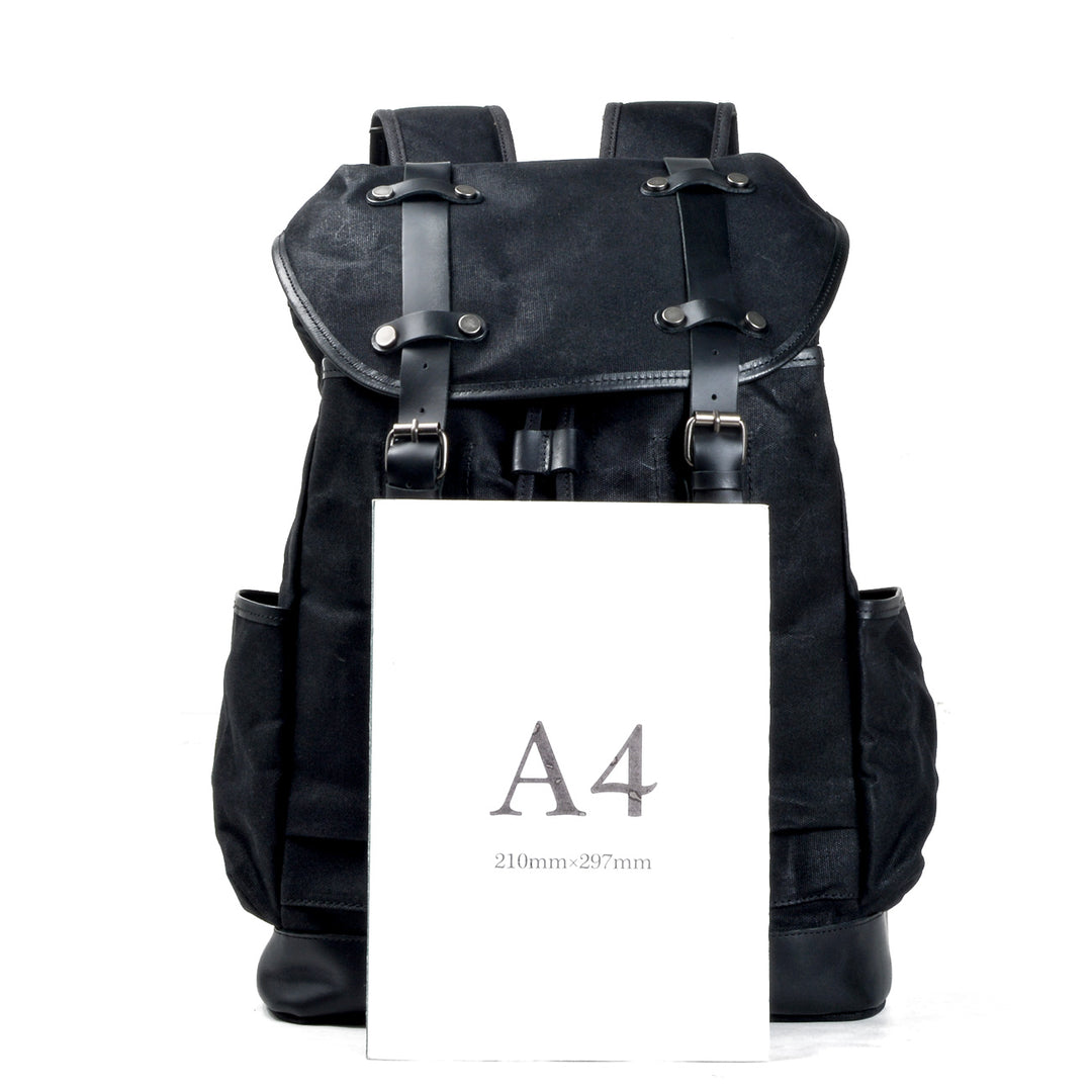 Black Canvas Backpack | GENEVA