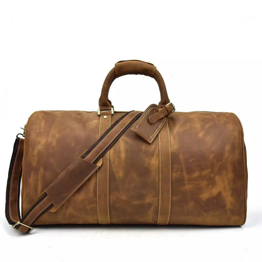 Brown Leather Holdall | SANTIAGO