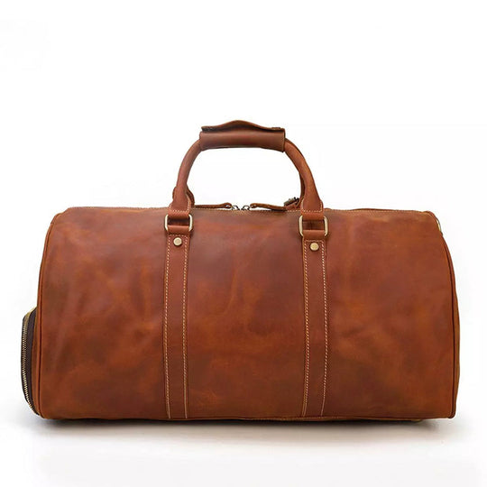 Brown Leather Duffle Bag | SALVADOR