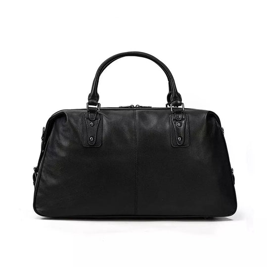 Black Leather Holdall | MONTERREY