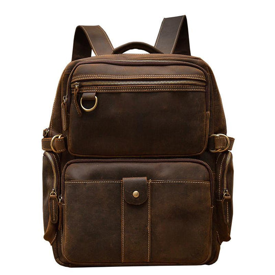 Brown Leather Backpack | ÜRSUS