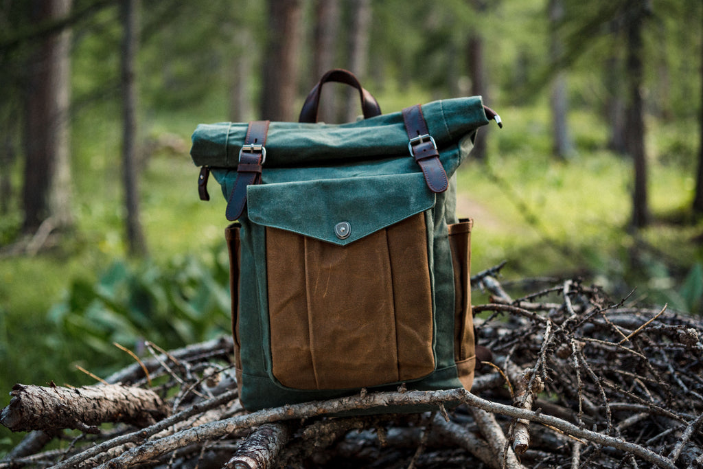 Waxed Canvas Roll Top Backpack | LUND