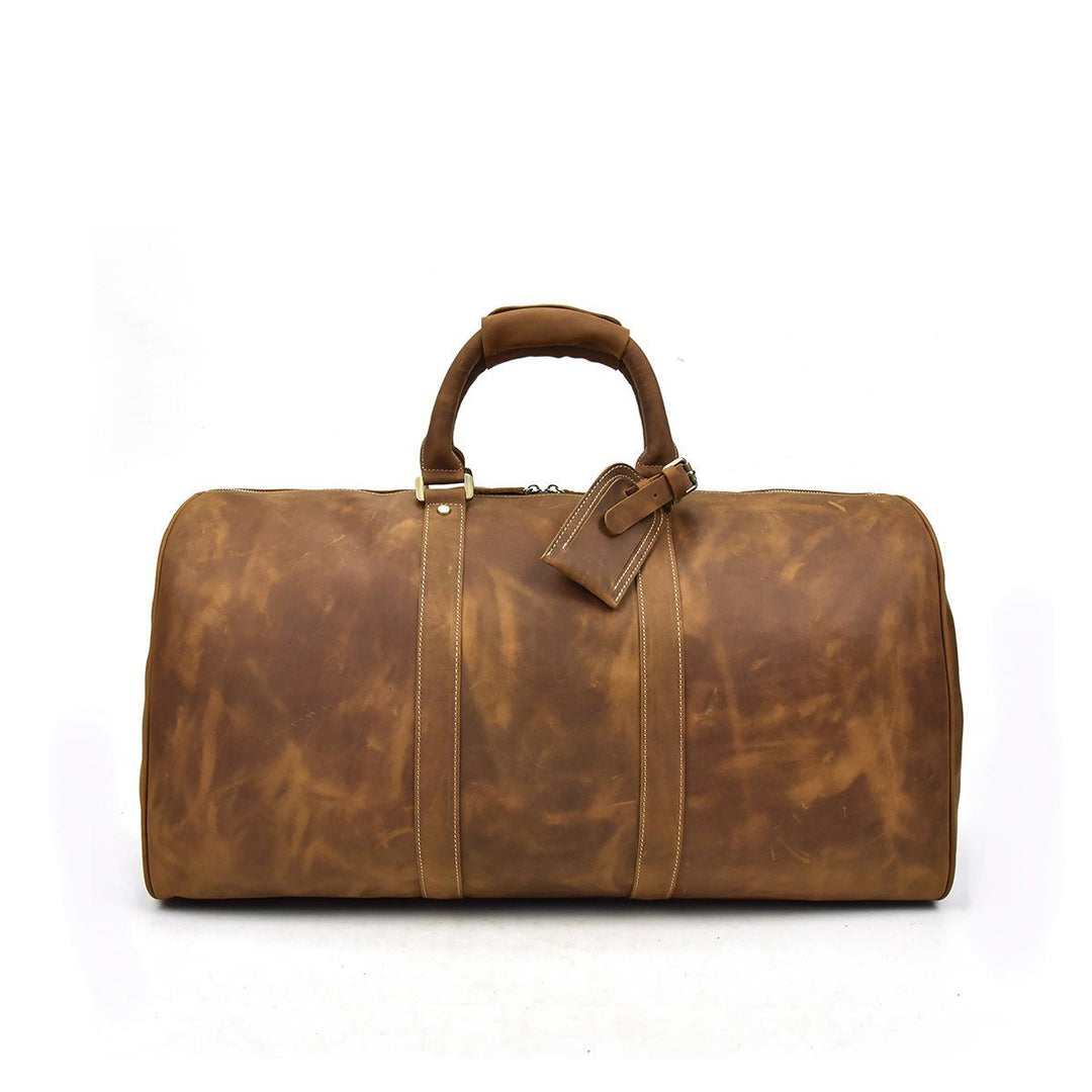 Brown Leather Holdall | SANTIAGO