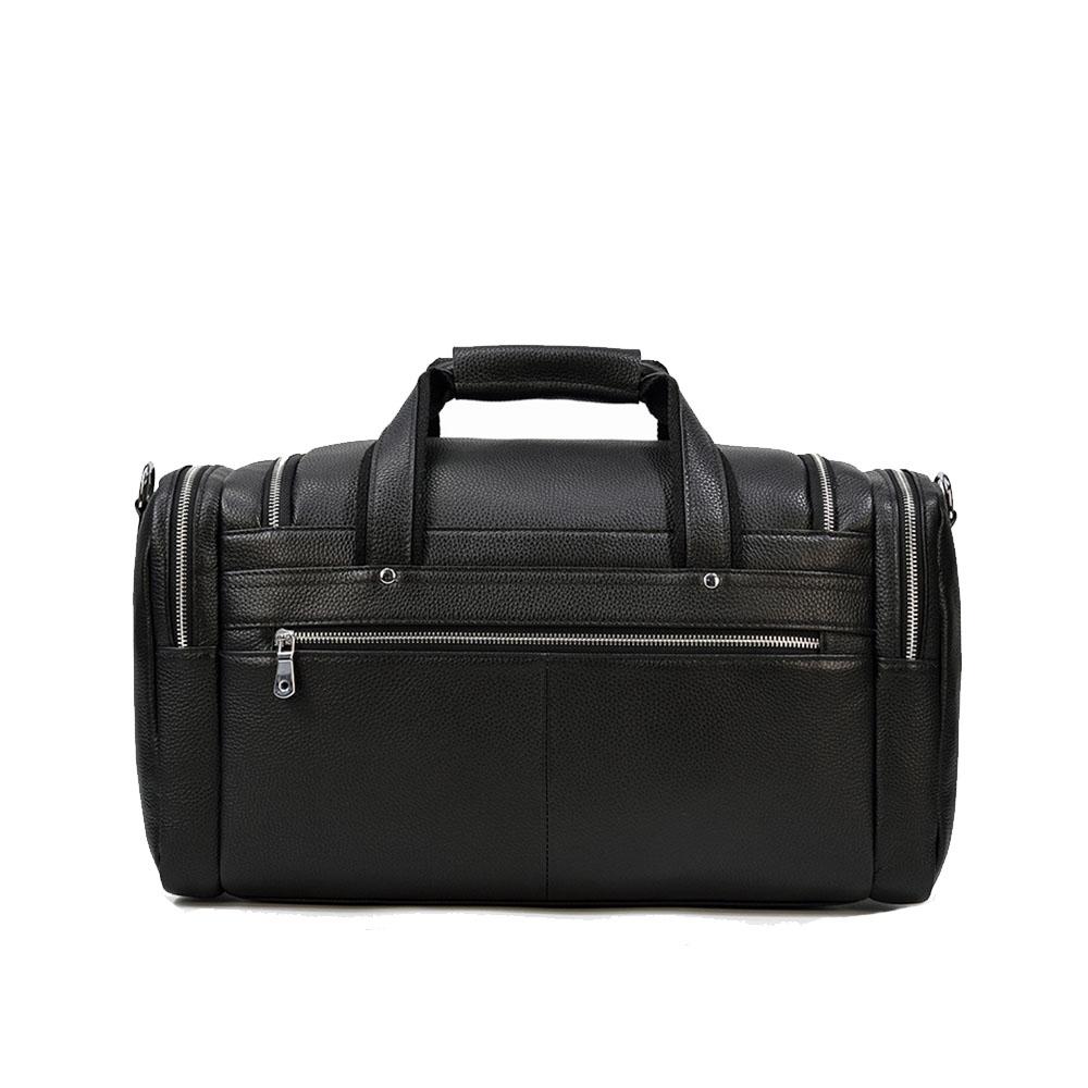 Black Leather Duffle Bag | MERIDA