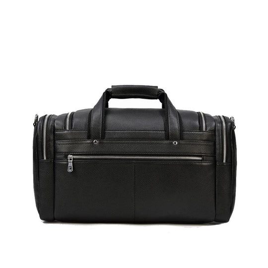 Black Leather Duffle Bag | MERIDA